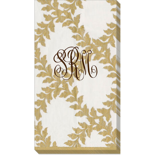 Pearl Trellis Caspari Guest Towels